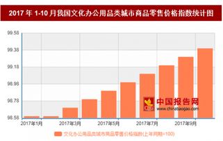 2017年10月我国文化办公用品类城市商品零售价格同比下降0.4%的行业分析与影响